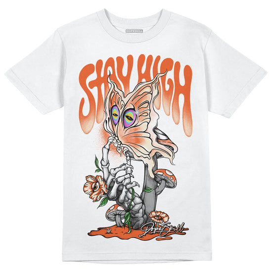 Jordan 3 Georgia Peach DopeSkill T-Shirt Stay High Graphic Streetwear - WHite 