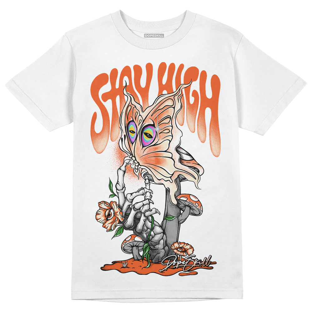Jordan 3 Georgia Peach DopeSkill T-Shirt Stay High Graphic Streetwear - WHite 
