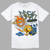 Dunk Blue Jay and University Gold DopeSkill T-Shirt Break Through Graphic Streetwear - White 