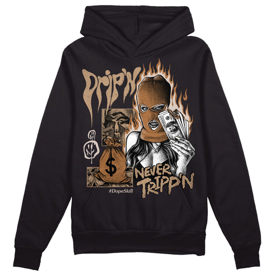 Jordan 3 Retro Palomino DopeSkill Hoodie Sweatshirt Drip'n Never Tripp'n Graphic Streetwear - Black