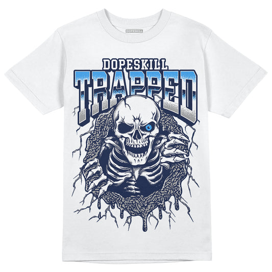 Jordan Spiz’ike Low “White/Obsidian” DopeSkill T-Shirt Trapped Halloween Graphic Streetwear - White 