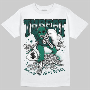 Jordan 4 Retro Oxidized Green DopeSkill T-Shirt Threat Graphic Streetwear - White