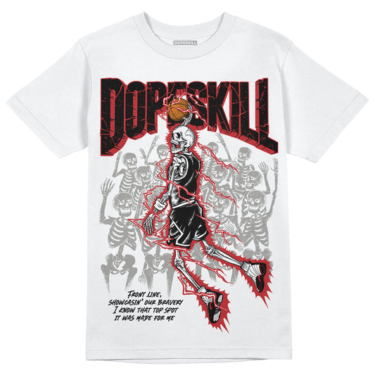 Jordan 12 “Red Taxi” DopeSkill T-Shirt Thunder Dunk Graphic Streetwear - White