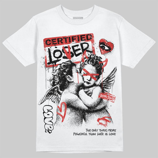 Jordan 4 Retro Toro Bravo DopeSkill T-Shirt Certified Lover Graphic Streetwear - White