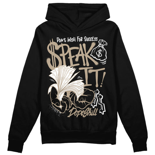 Jordan 1 High OG “Latte” DopeSkill Hoodie Sweatshirt Speak It Graphic Streetwear - Black