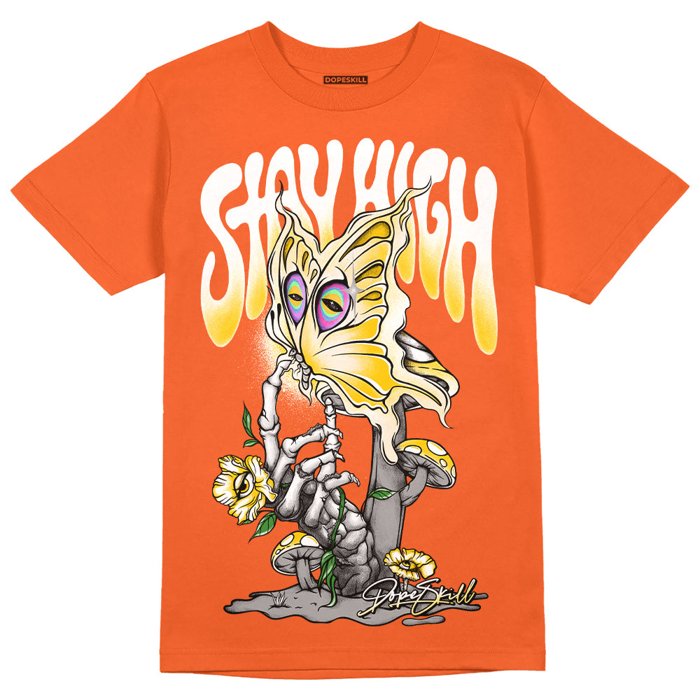 Jordan 3 Georgia Peach DopeSkill Orange T-shirt Stay High Graphic Streetwear