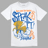 Dunk Blue Jay and University Gold DopeSkill T-Shirt Speak It Graphic Streetwear - White