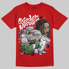 Jordan 5 Retro Fire Red Black Tongue (2025) DopeSkill T-Shirt Stressless Graphic Streetwear - Red 