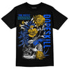 Royal Blue Sneakers DopeSkill T-Shirt Side Hustle Graphic Streetwear - Black