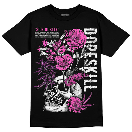 Jordan 4 GS “Hyper Violet” DopeSkill T-Shirt Side Hustle Graphic Streetwear - Black