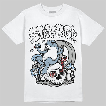 Jordan 40 “Blue Suede” DopeSkill T-Shirt Stay Busy Graphic Streetwear - White