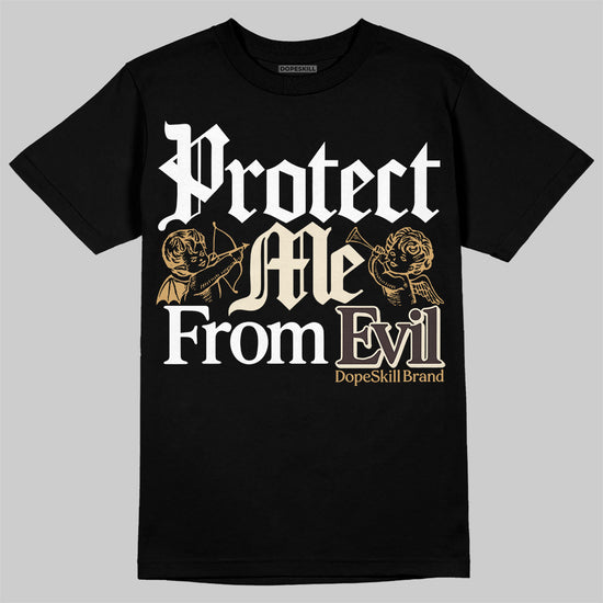 Jordan 5 “Earth/Metallic Gold” DopeSkill T-Shirt Protect Me From Evil Garaphic Streetwear - Black