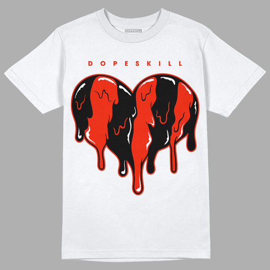 Jordan 6 Retro Toro Bravo DopeSkill T-Shirt Slime Drip Heart Graphic Streetwear - White