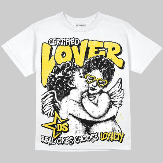 Jordan 4 Thunder DopeSkill T-Shirt Real Ones Choose Loyalty Graphic Streetwear - White