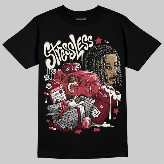 Jordan 4 “Sierra Red" DopeSkill T-Shirt Stressless Graphic Streetwear - Black