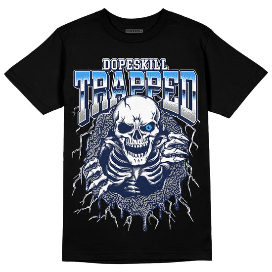 Jordan Spiz’ike Low “White/Obsidian” DopeSkill T-Shirt Trapped Halloween Graphic Streetwear - Black