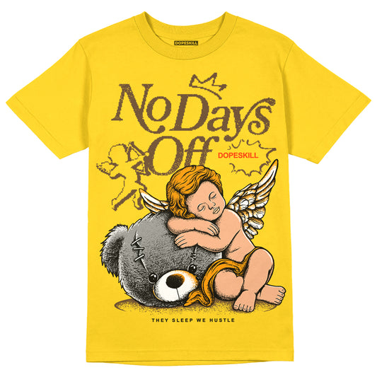 Jordan 6 “Yellow Ochre” DopeSkill Yellow T-shirt New No Days Off Graphic Streetwear