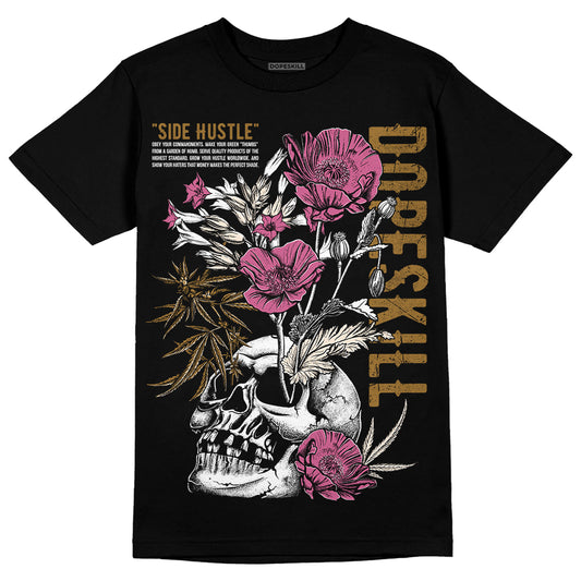 Dunk Low Just Do It “Bronzine/Playful Pink” DopeSkill T-Shirt Side Hustle Graphic Streetwear - Black