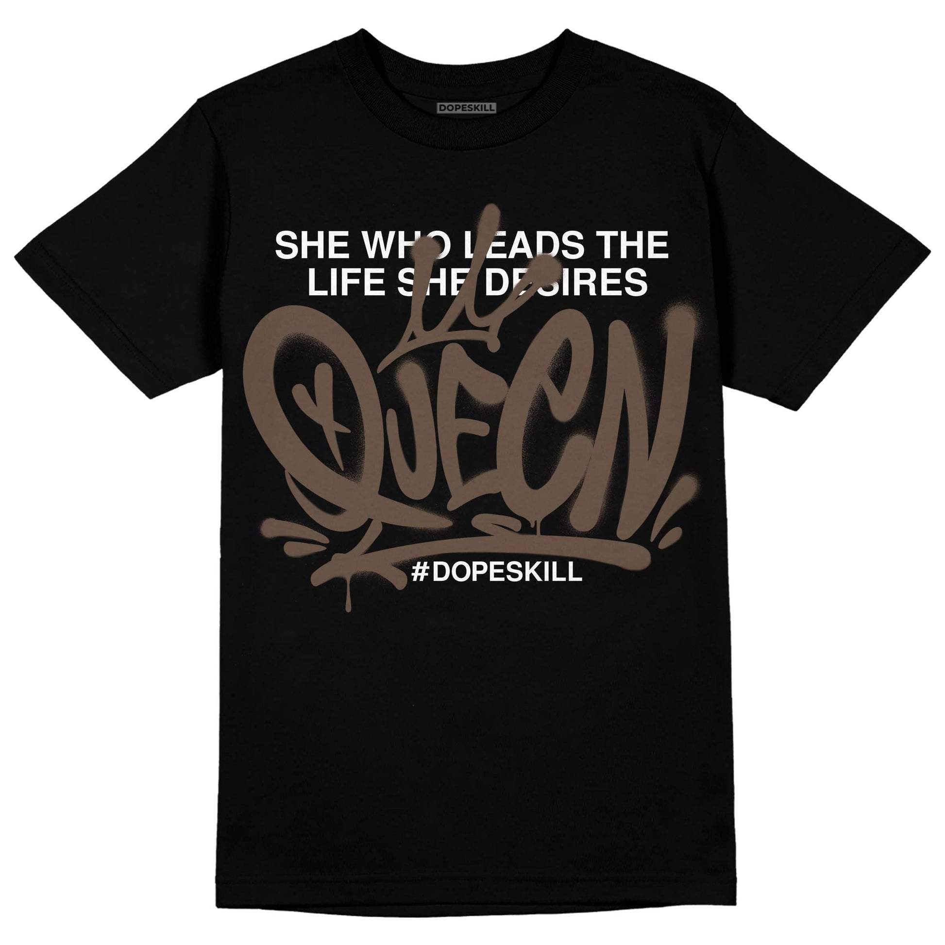 Jordan 1 Retro High OG Palomino DopeSkill T-Shirt Queen Graphic Streetwear - Black