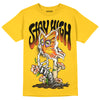 Jordan 4 Retro “Vivid Sulfur” DopeSkill Yellow T-shirt Stay High Graphic Streetwear 