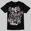 Jordan 11 “Bred Velvet” DopeSkill T-Shirt Real Y2K Players Graphic Streetwear - Black