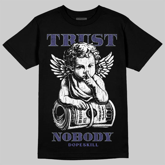 Jordan 4 Retro Lakers DopeSkill T-Shirt Trust No One Graphic Streetwear - Black