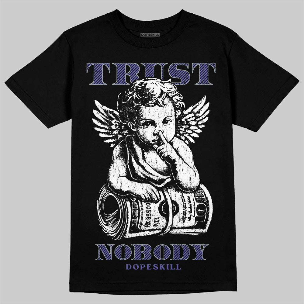 Jordan 4 Retro Lakers DopeSkill T-Shirt Trust No One Graphic Streetwear - Black
