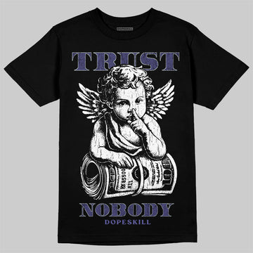 Jordan 4 Retro Lakers DopeSkill T-Shirt Trust No One Graphic Streetwear - Black