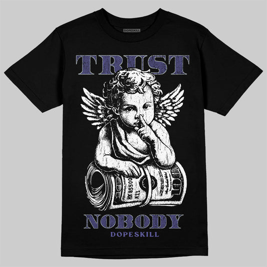 Jordan 4 Retro Lakers DopeSkill T-Shirt Trust No One Graphic Streetwear - Black