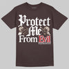 SoleFly x Air Jordan 12 Retro SP 'Cafecito/Baroque Brown' DopeSkill T-Shirt Protect Me From Evil Graphic Streetwear - Dark Chocolate