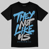 Jordan 14 Retro Black and University Blue DopeSkill T-Shirt They Not Like Us Graphic Streetwear - Black