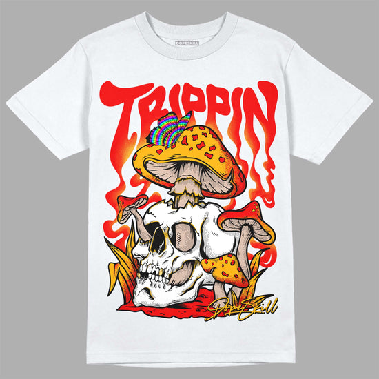 Red Sneakers DopeSkill T-Shirt Trippin Graphic Streetwear - White