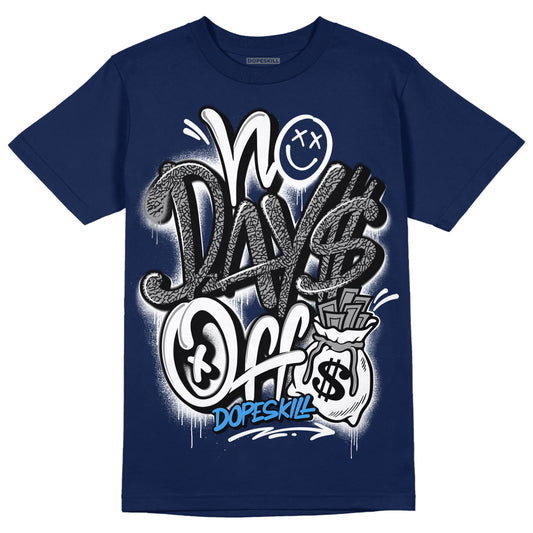 Jordan 3 "Midnight Navy" DopeSkill Navy T-shirt No Days Off Graphic Streetwear