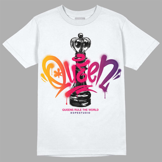 Jordan 3 Retro SP J Balvin Medellín Sunset DopeSkill T-Shirt Queen Chess Graphic Streetwear - White 