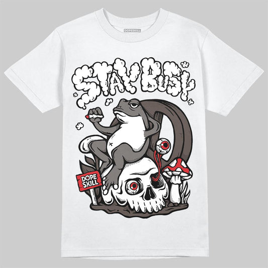 Jordan 4 Retro Cave Stone DopeSkill T-Shirt Stay Busy Graphic Streetwear - White