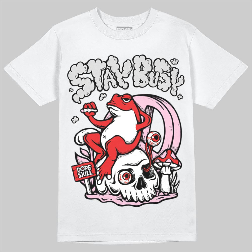 Awake NY x Air Jordan 5 Arctic Pink DopeSkill T-Shirt Stay Busy Graphic Streetwear - White
