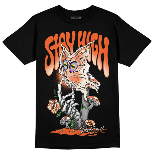 Jordan 3 Georgia Peach DopeSkill T-Shirt Stay High Graphic Streetwear - Black