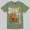 Jordan 4 Retro OG SP Undefeated (2025) DopeSkill T-Shirt Speak It Graphic Streetwear - Military Green