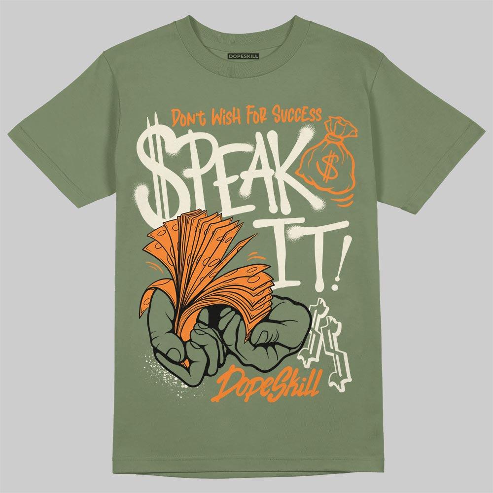 Jordan 4 Retro OG SP Undefeated (2025) DopeSkill T-Shirt Speak It Graphic Streetwear - Military Green