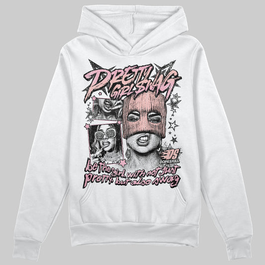 AMIRI White & Pink Stars Court Sneakers DopeSkill Hoodie Sweatshirt Pretty Girl Swag Graphic Streetwear - White