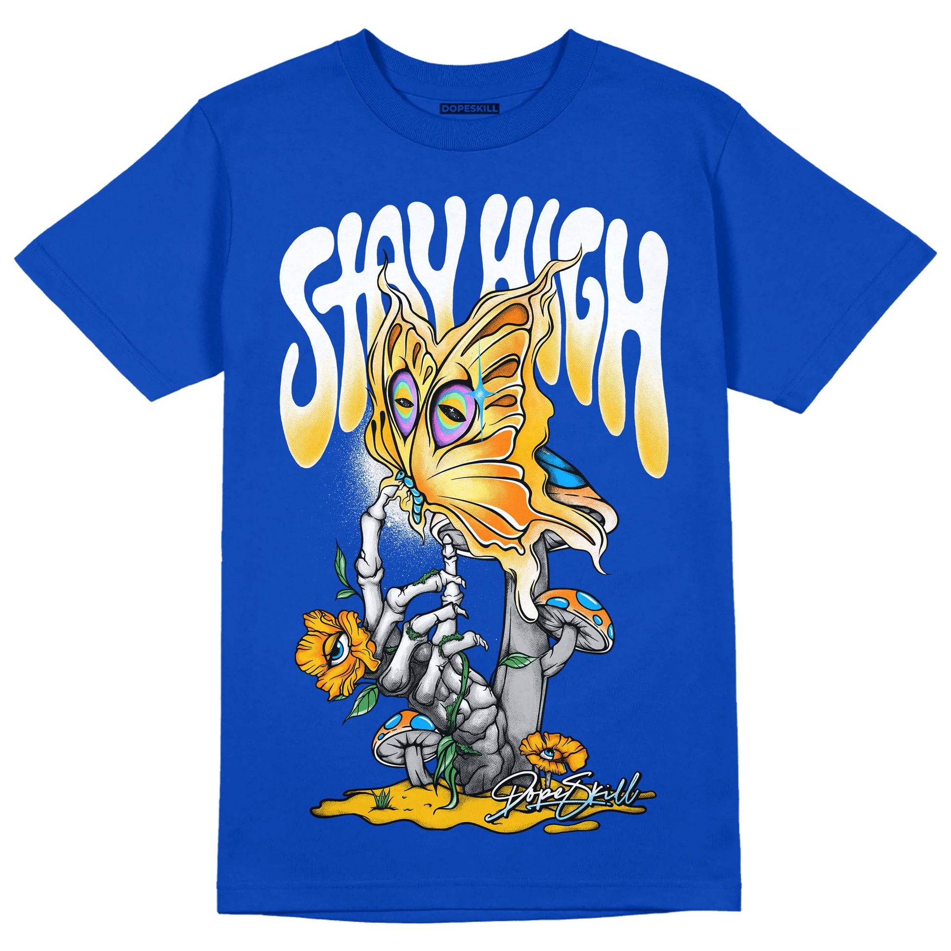 Royal Blue Sneakers DopeSkill Royal Blue T-shirt Stay High Graphic Streetwear