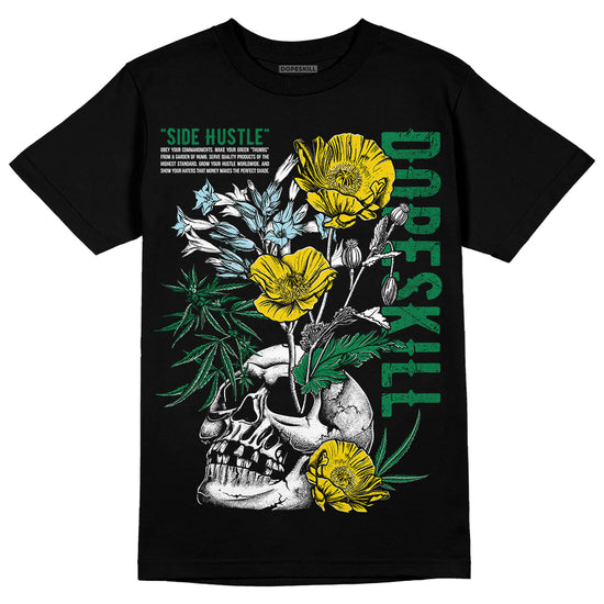 Jordan 5 “Lucky Green” DopeSkill T-Shirt Side Hustle Graphic Streetwear - Black