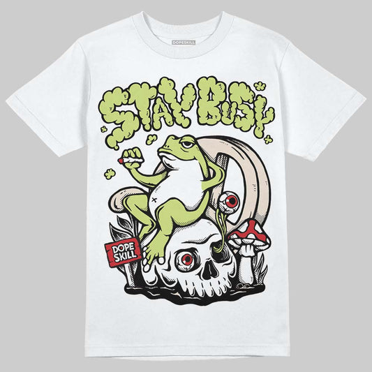 Jordan 5 “Luminous Green” DopeSkill T-Shirt Stay Busy Graphic Streetwear - White