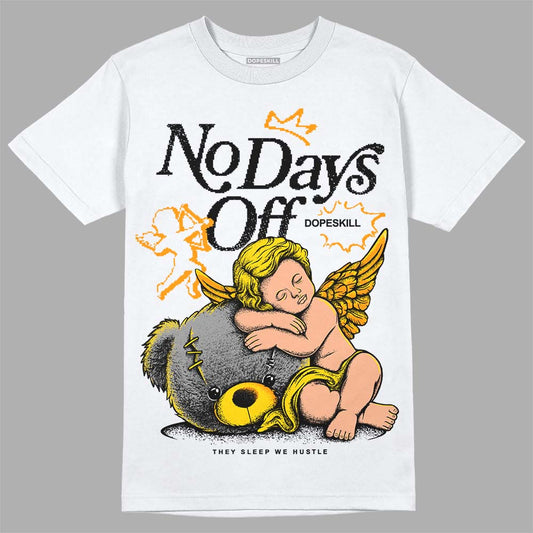 Jordan 6 “Yellow Ochre” DopeSkill T-Shirt New No Days Off Graphic Streetwear - White