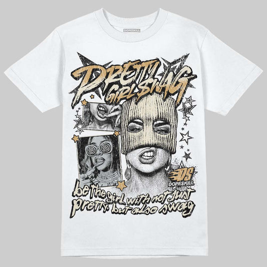 Jordan 5 Retro Reverse Metallic DopeSkill T-Shirt Pretty Girl Swag Graphic Streetwear - White