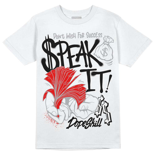 Jordan 1 Low OG “Shadow” DopeSkill T-Shirt Speak It Graphic Streetwear - White