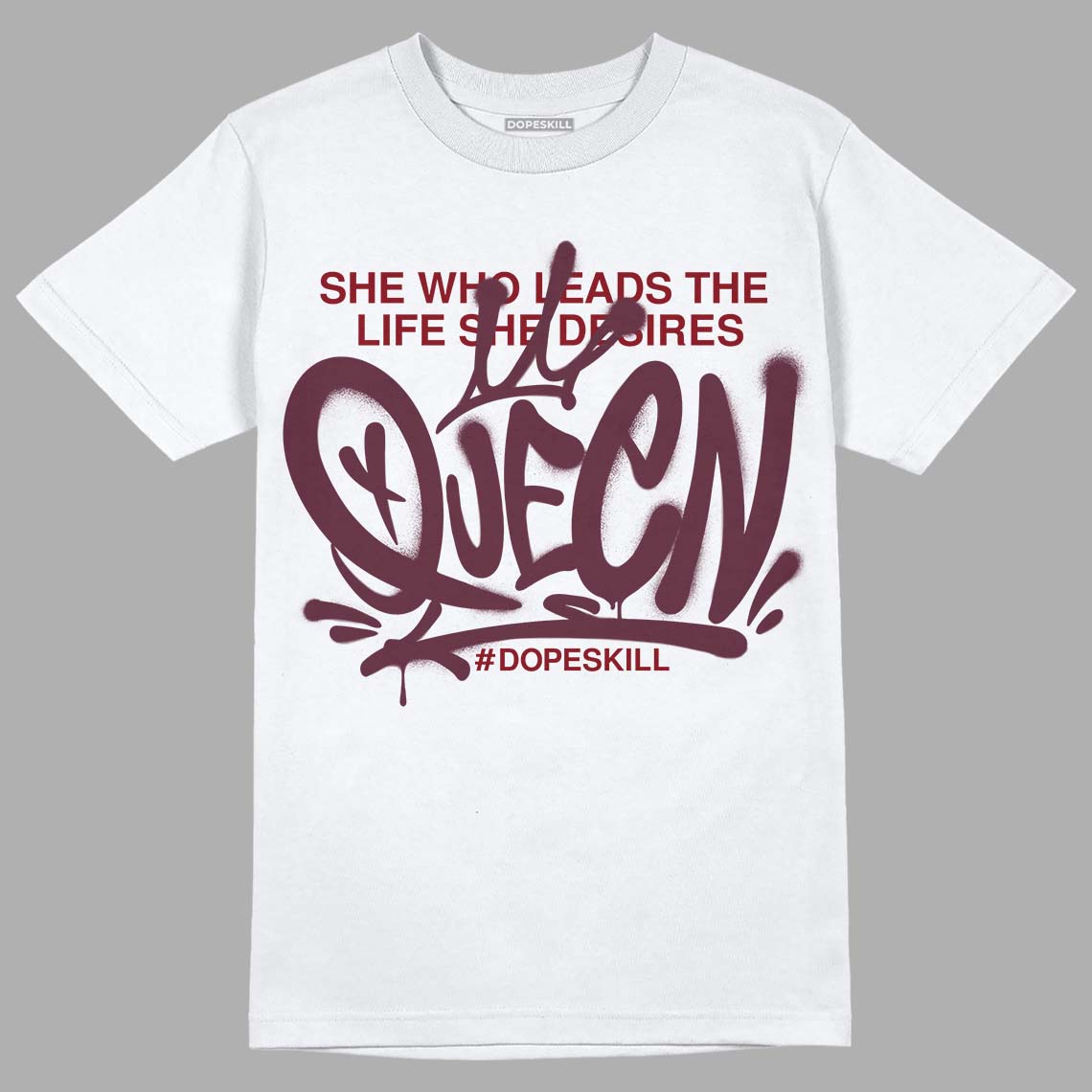 Jordan 5 Retro Burgundy (2023) DopeSkill T-Shirt Queen Graphic Streetwear - White 