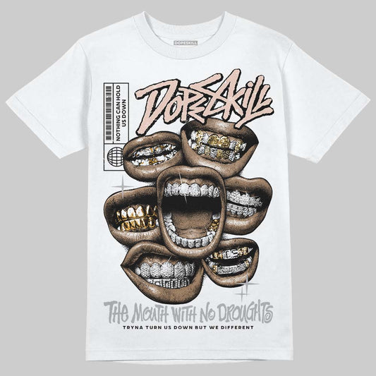 Asics Gel-1130 ‘Oyster Grey’ DopeSkill T-Shirt The Mouth With No Droughts Graphic Streetwear -0 White