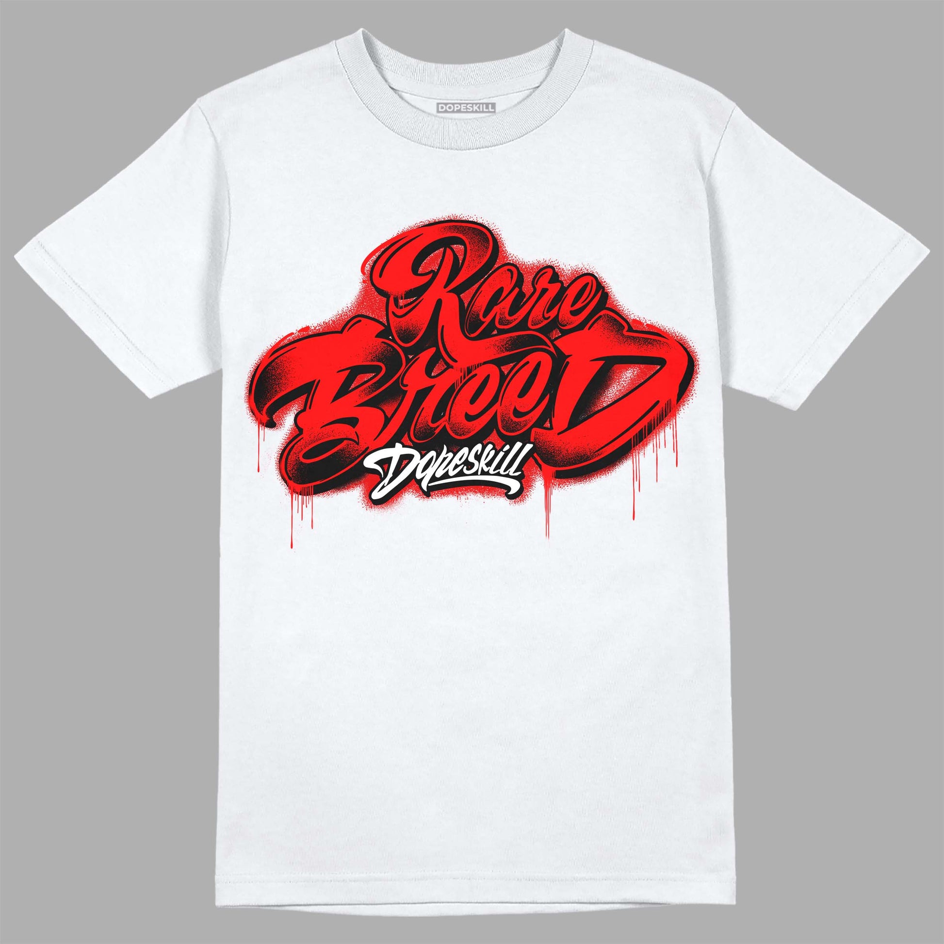 Jordan 1 Retro High OG "Satin Bred" DopeSkill T-Shirt Rare Breed Type Graphic Streetwear - White