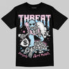 Jordan 1 Low SE Paw Print Pink Foam DopeSkill T-Shirt Threat Graphic Streetwear - Black